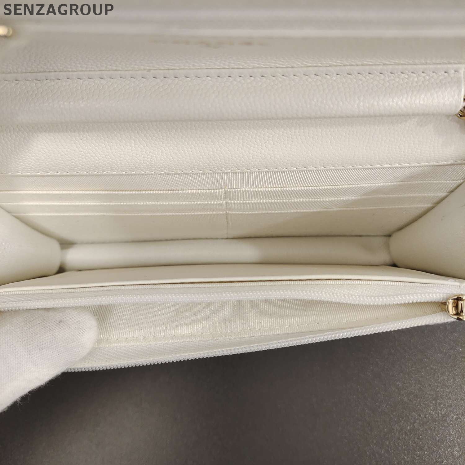 Chanel CF WOC Quilted Shoulder Bag White Gold Chain