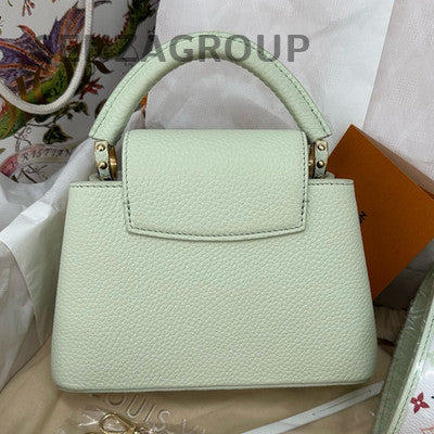 Louis Vuitton Capucines Mini Green Gold Takashi Murakami Handbag