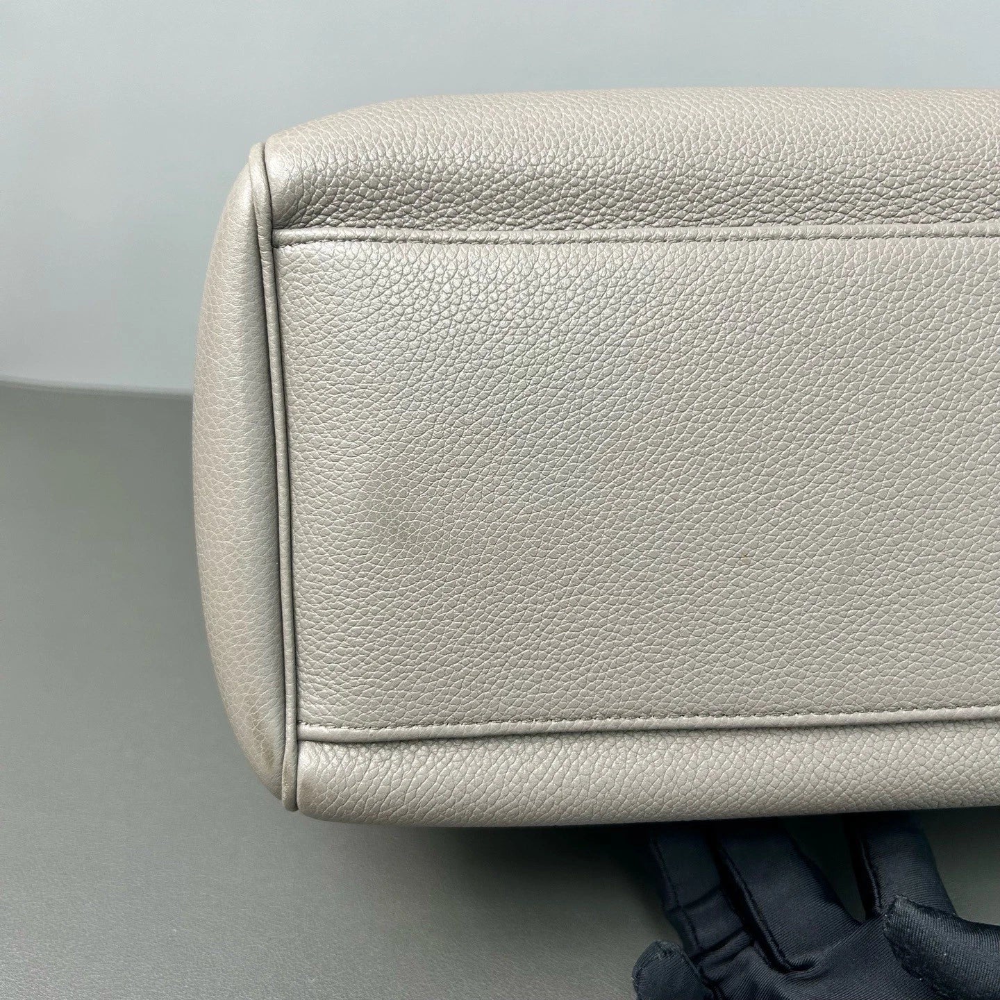 Celine Soft 16 Medium Grey Leather Tote Shoulder Crossbody Bag For Women
