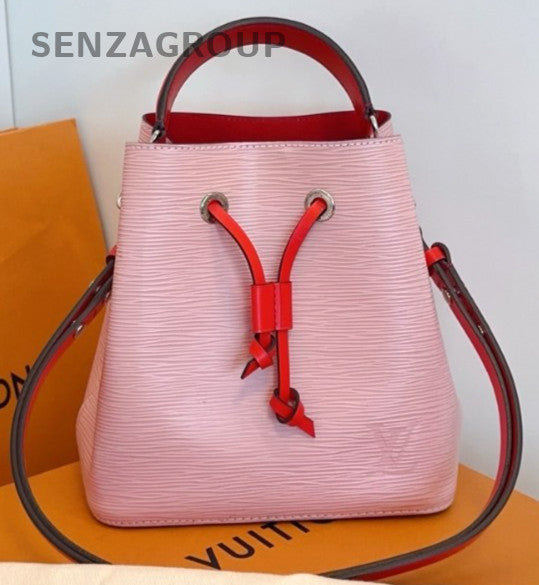 Louis Vuitton Epi Leather NeoNoe Bucket Drawstring Pink Crossbody Handbag Women