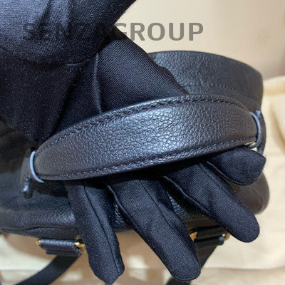 Louis Vuitton Black Monogram Leather Backpack Unisex Classic