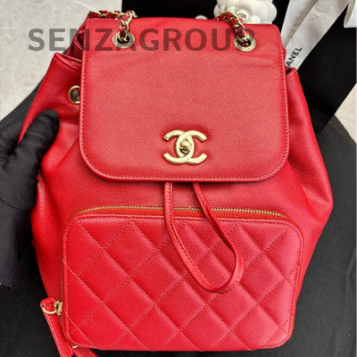 Chanel Quilted Red Gold Chain Backpack - Fashion Women's Bag