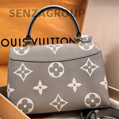 Louis Vuitton Madeleine MM Monogram Grey Gold Handbag Crossbody Women Classic