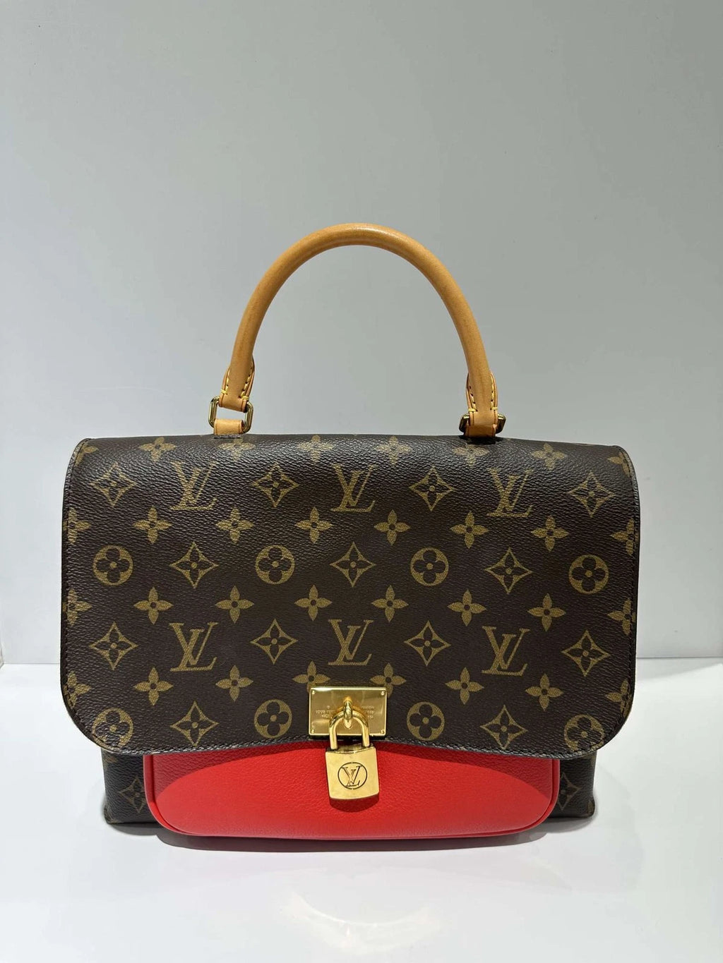 Louis Vuitton Marignan Red Leather Messenger Bag For Women