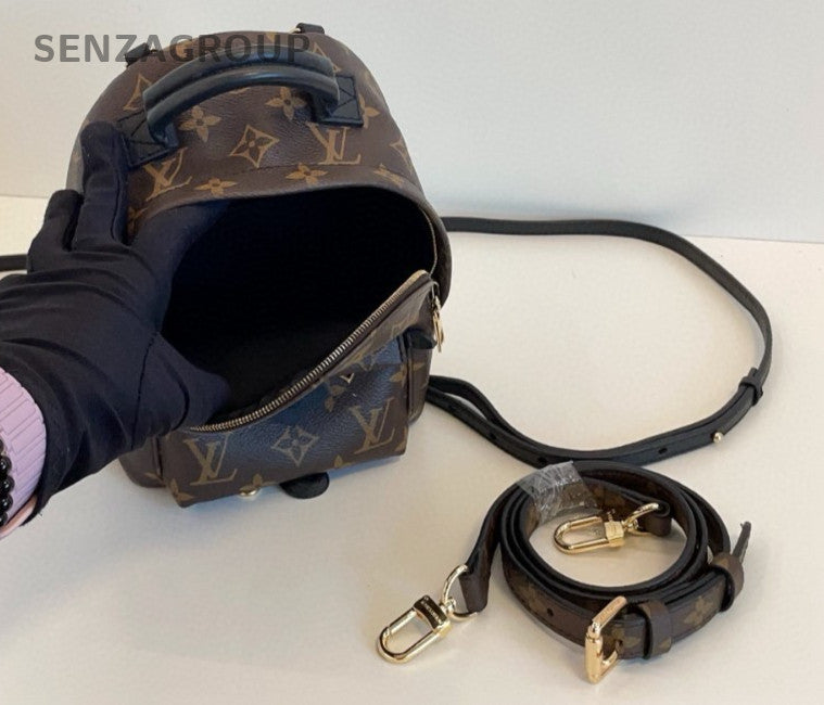 Louis Vuitton Palm Springs Monogram Mini Backpack Shoulder Bag Brown Women