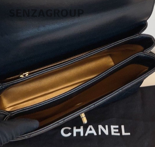 Chanel Trendy CC Handle PM Chain Crossbody Black Gold Women Classic Fashion