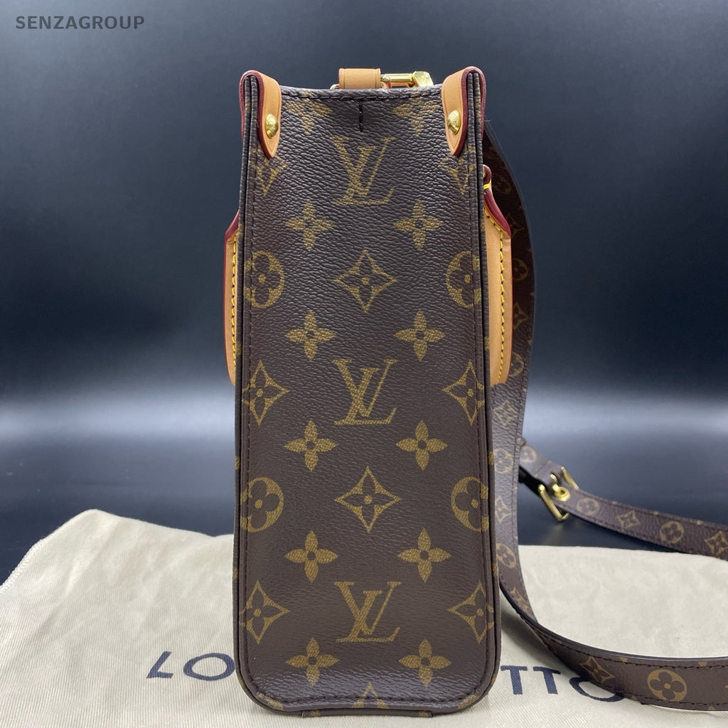 Louis Vuitton Sac Plat BB Monogram Canvas Top Handle Crossbody Women Classic