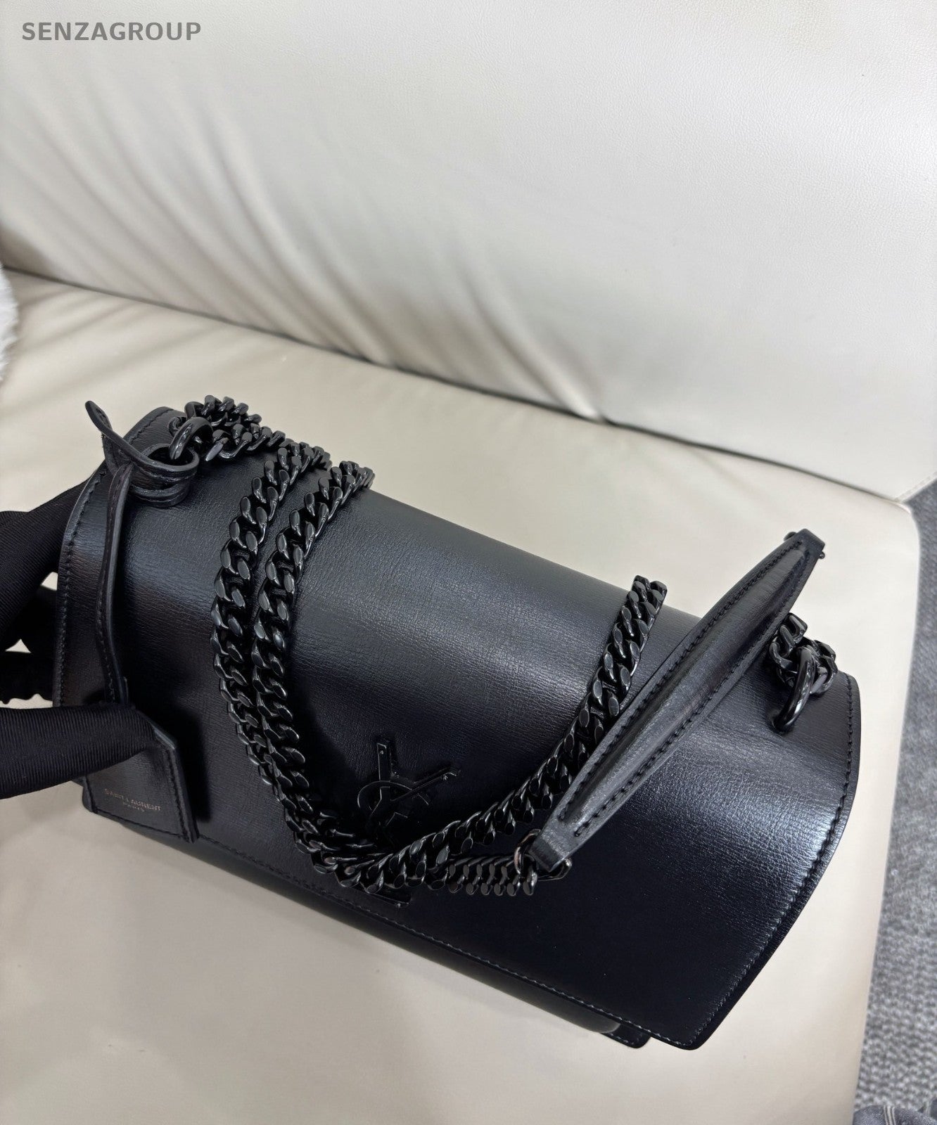 YSL Saint Laurent Sunset MM So Black Chain Shoulder bag Almost BRAND NEW Women
