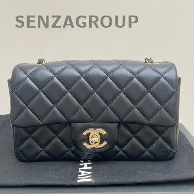 Chanel Classic Flap Mini Black Gold Chain Shoulder Crossbody Bag