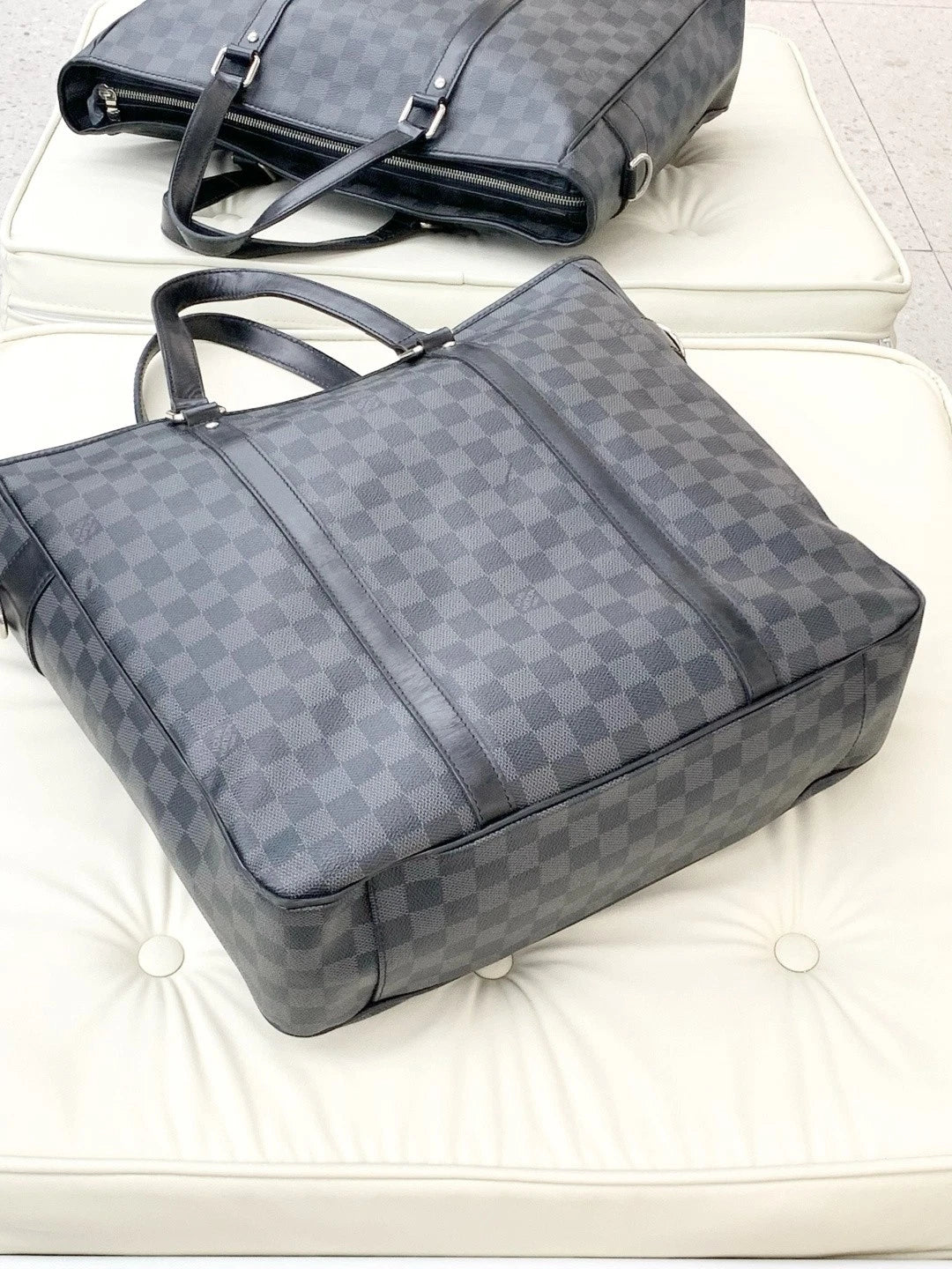Louis Vuitton Tadao Damier Graphite Canvas Tote Shoulder Crossbody Bag Unisex S