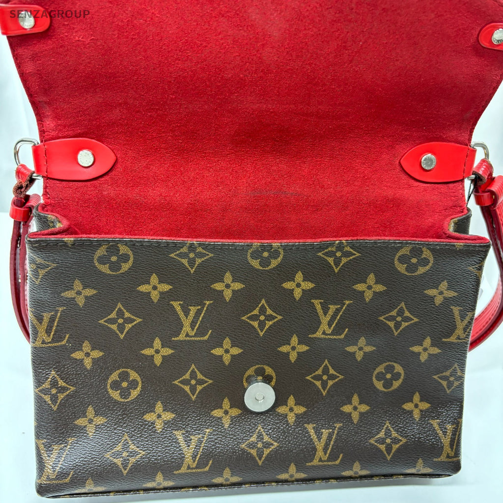 Louis Vuitton RED Epi Leather  Monogram Saint-Michel Shoulder Crossbody bag