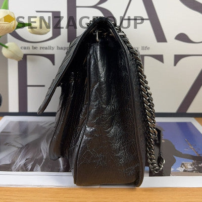 Saint Laurent YSL Niki Medium Black Silver Chain Shoulder Bag