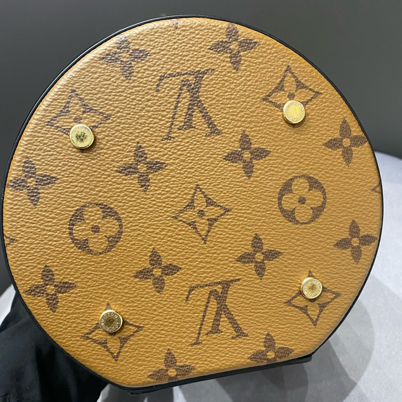 Louis Vuitton Monogram Cannes Bag Brown Gold Buckle Shoulder Tote