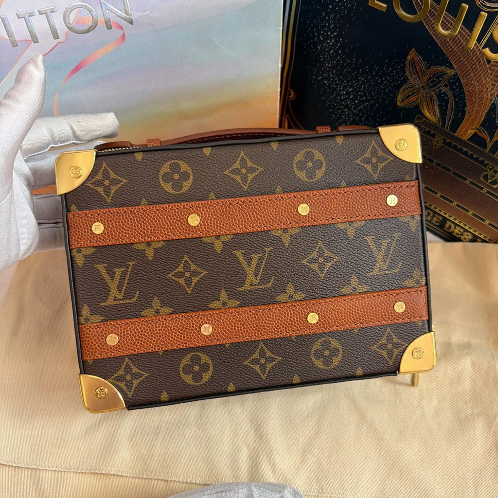 New Louis Vuitton x NBA Handle Trunk Monogram Handbag Crossbody Chip Version