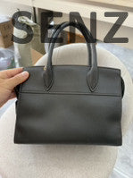 Prada Black Gold Small 2Way Zip Tote Shoulder Bag Classic Women