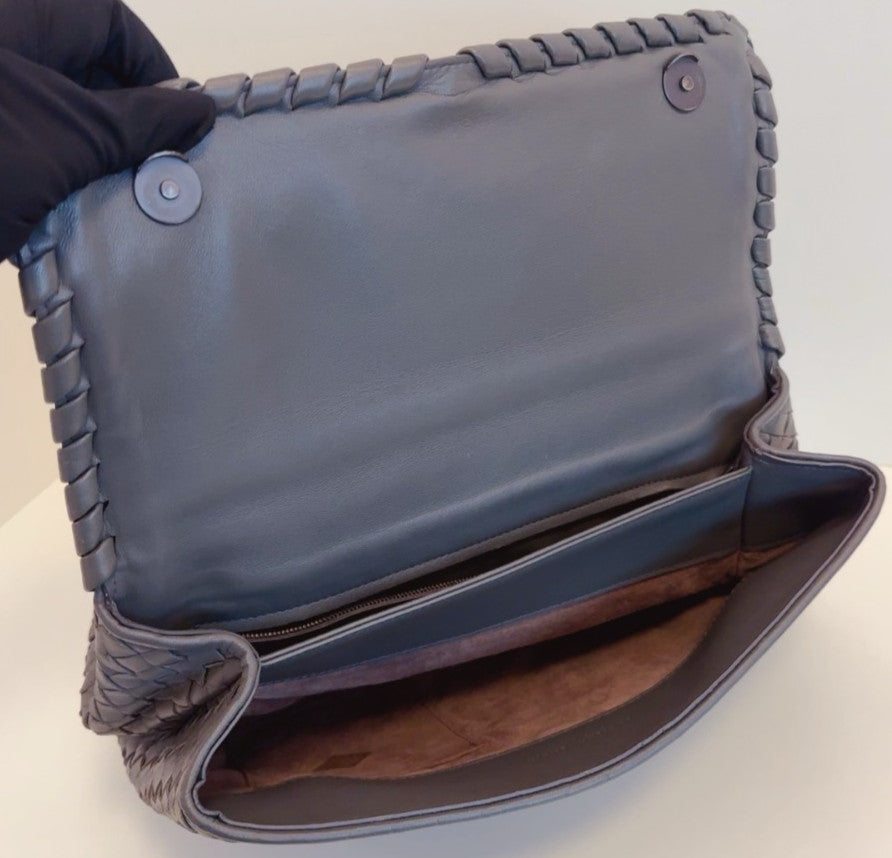 Bottega Veneta Olimpia Chain Strap Dark Grey Shoulder bag