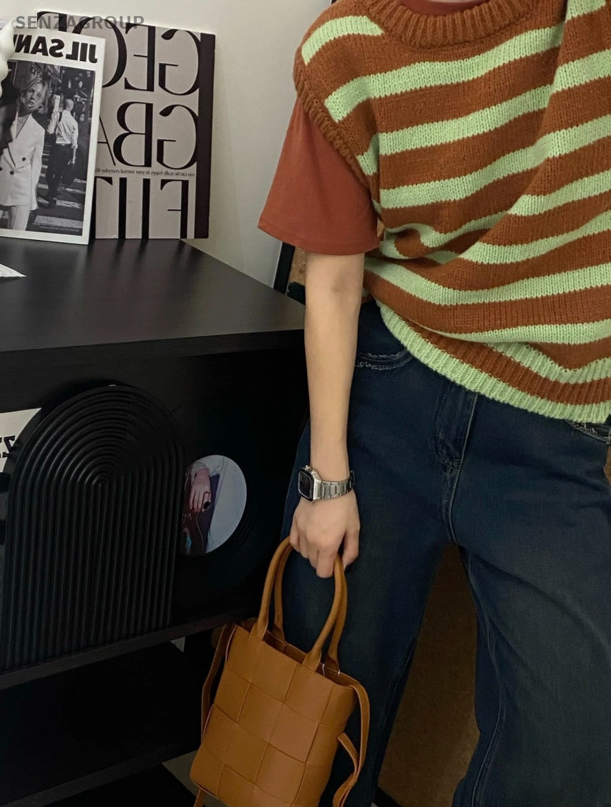 Bottega Veneta Cassette tote mini Top Handle bag caramel color Brand NEW