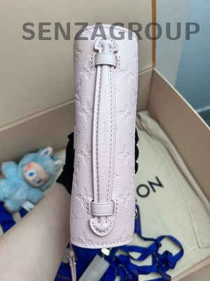 Louis Vuitton Pink Gold Monogram Leather Messenger Shoulder Bag Women