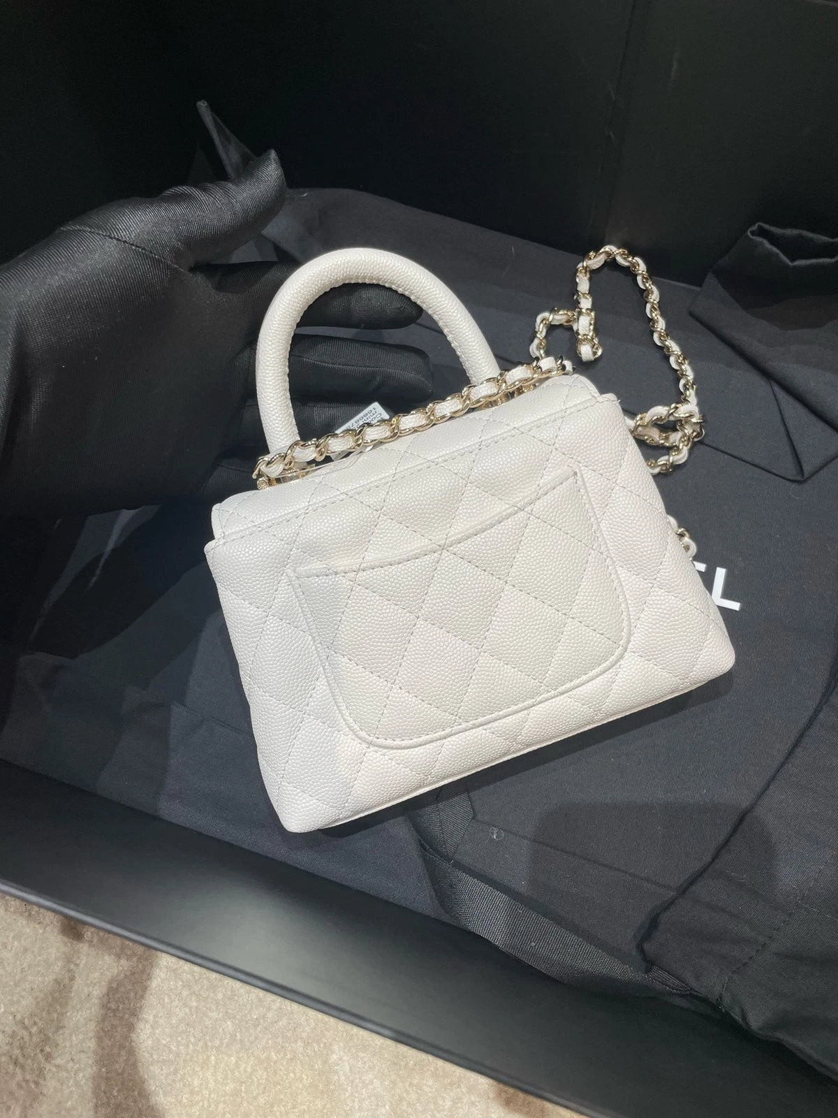 New CHANEL Coco Handle Mini Top Handle Bag For Women