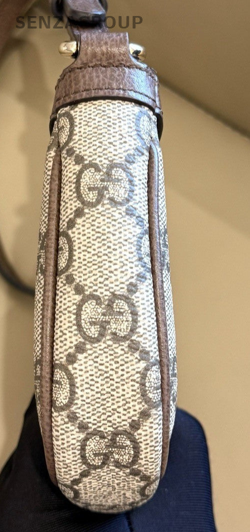 Gucci Ophidia Mini Shoulder Bag Crossbody Beige Brown Gold Women Classic