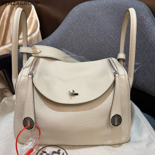 Hermès Lindy 26 Bag White Palladium Hardware - Classic Fashion Women's Handbag