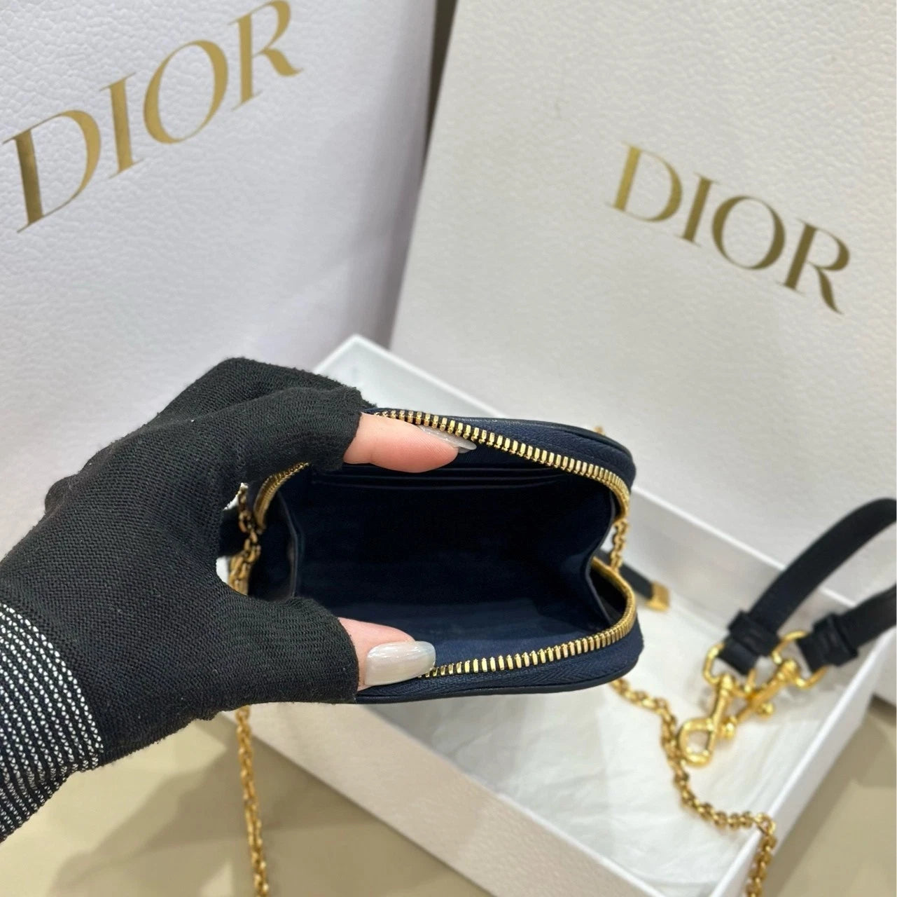 Dior Canvas Monogram Montaigne Phone Crossbody For Women