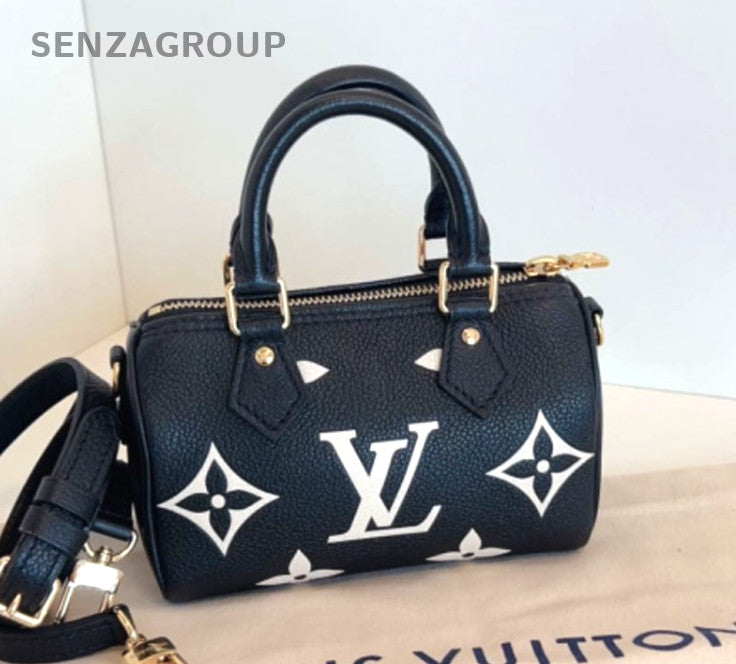 Louis Vuitton Speedy NANO Calfskin Panda Color Top handle 2WAY Crossbody bag
