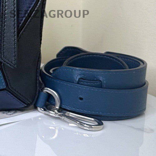 Loewe Puzzle PM Blue Silver  Shoulder Bag Crossbody Women Classic Designer