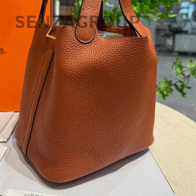 Hermès Picotin Lock Bag Brown TC Leather Women's Handbag