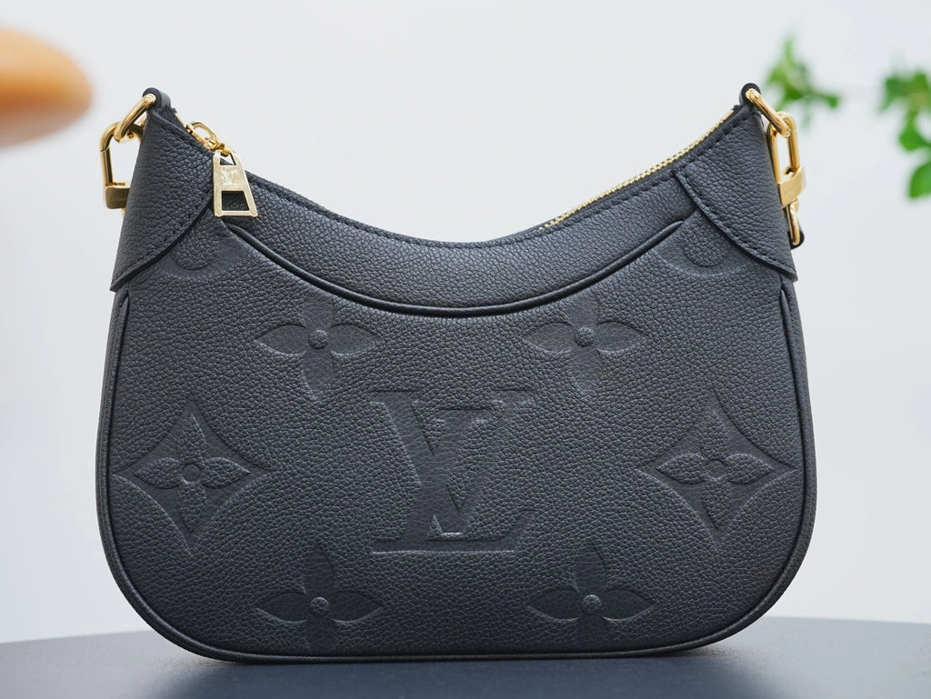 Louis Vuitton Bagatelle Monogram Empreinte Black Gold Shoulder Bag Excellent