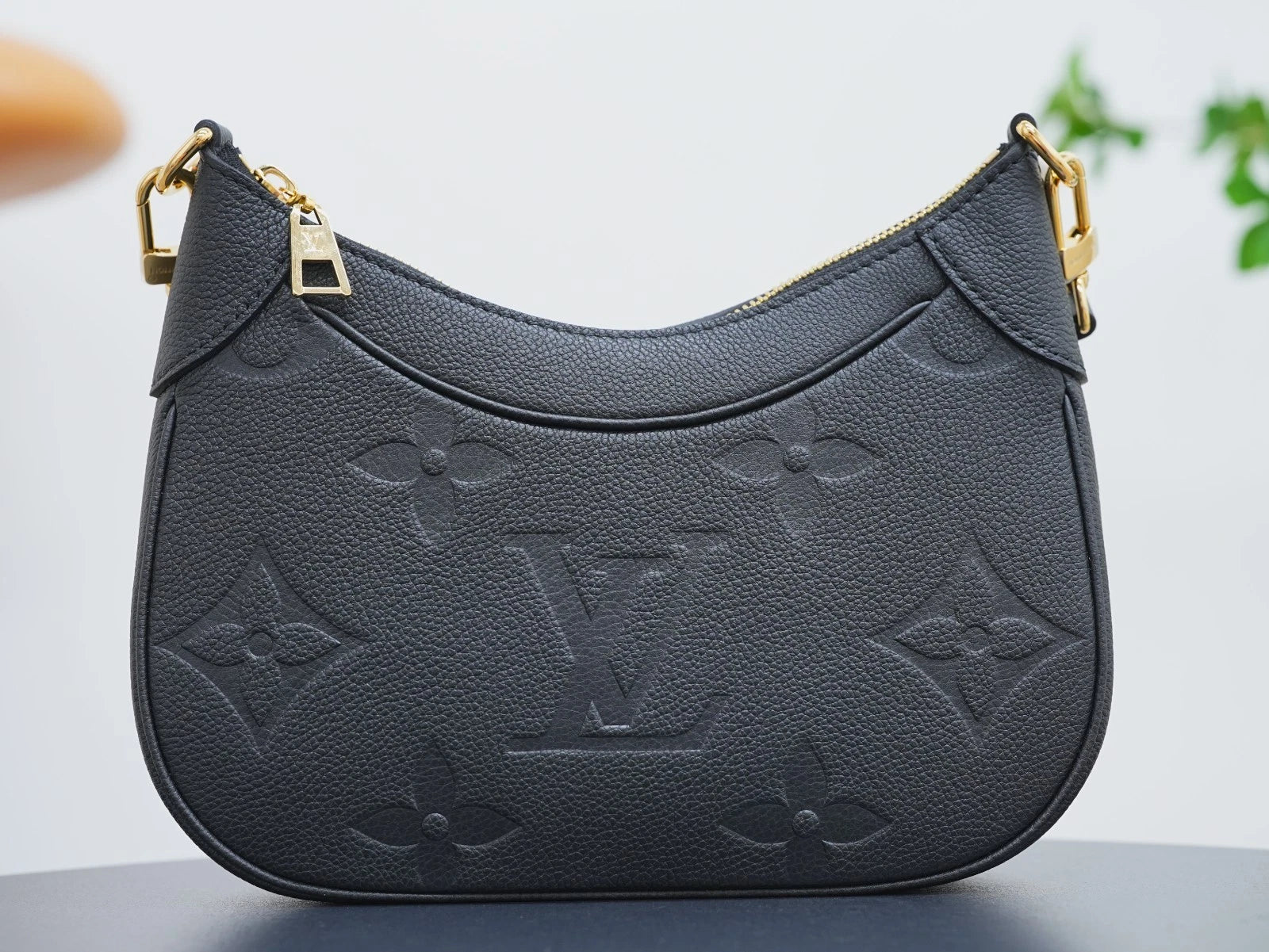 Louis Vuitton Bagatelle Monogram Empreinte Black Gold Shoulder Bag Excellent