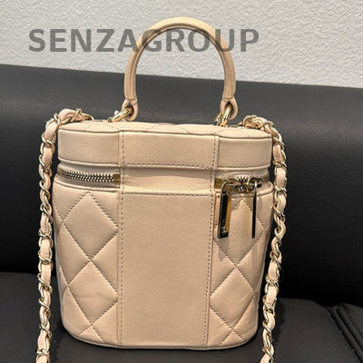 Chanel Trendy CC Quilted Pink Gold Clasp Cosmetic Chain Crossbody Bag