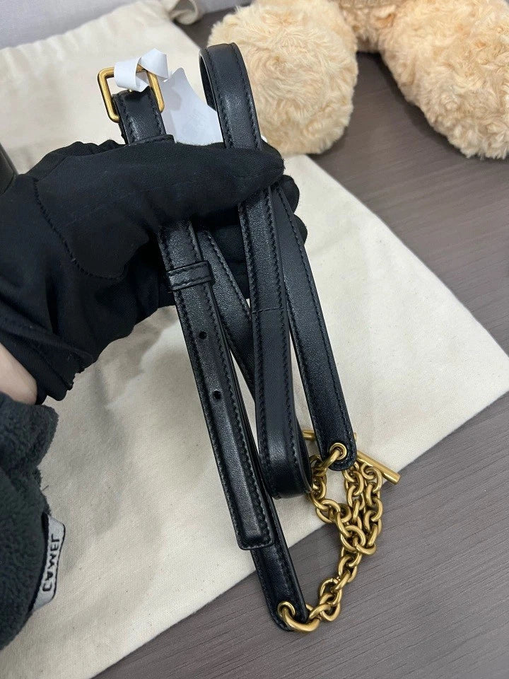 YSL Black Gold Jamie Small Bucket Bag For Women