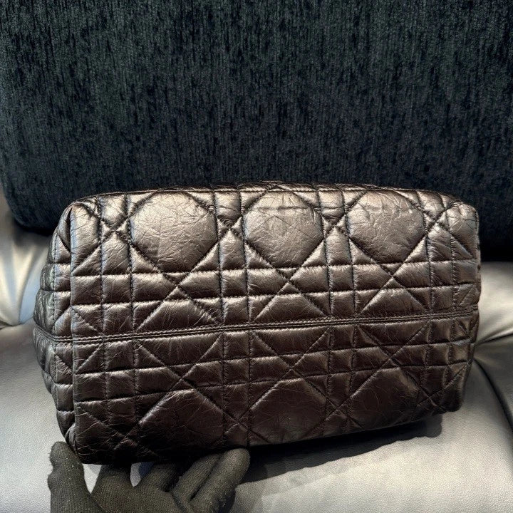 Christian Dior Toujours Tote Cannage Calfskin Top Handle Shoulder Bag D