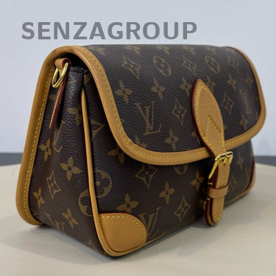 Louis Vuitton Diane Monogram Shoulder Crossbody Bag Brown Gold Hardware