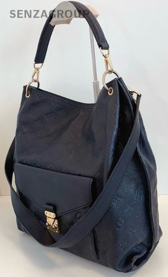 Louis Vuitton Hobo Black Monogram Empreinte 2way Shoulder Handbag Women