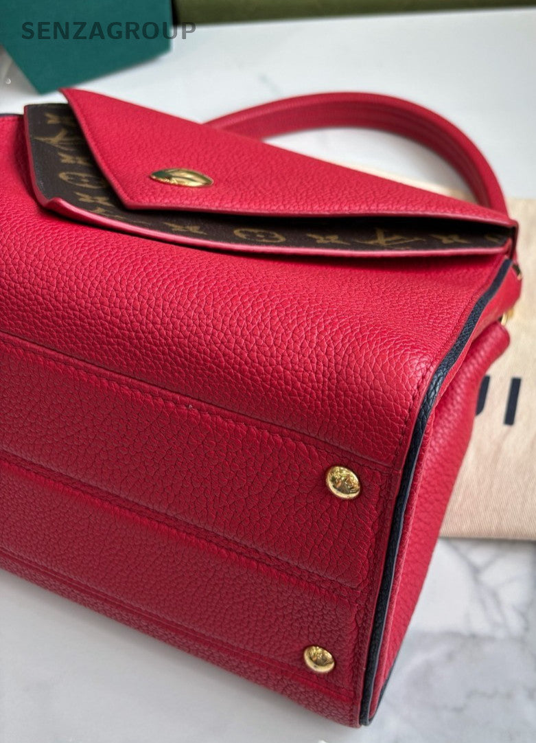 Louis Vuitton Double V Top Handle Monogram 2WAY Shoulder bag Red Women