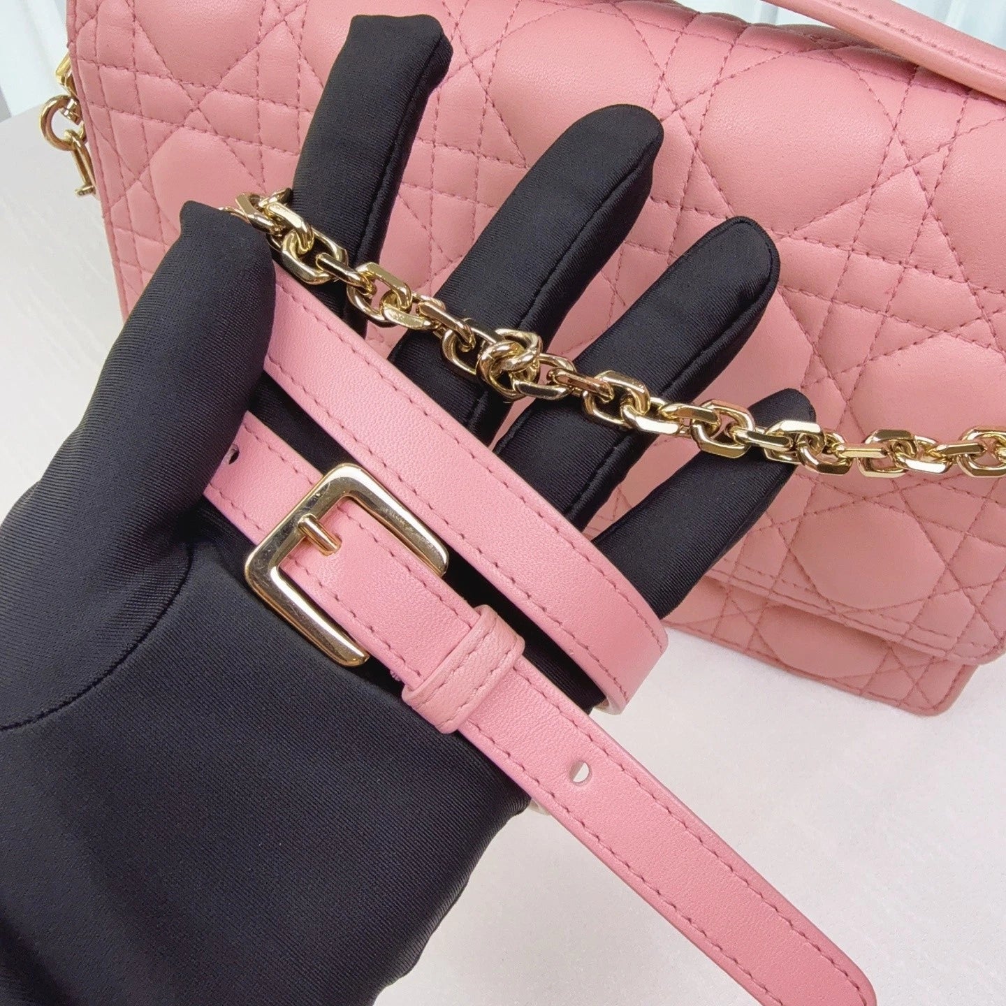 Dior Leather Medium Pink Miss Daily Shoulder Bag For Women