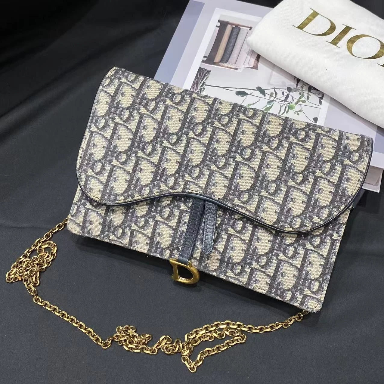 Dior Oblique Canvas Large WOC Crossbody Bag For Women