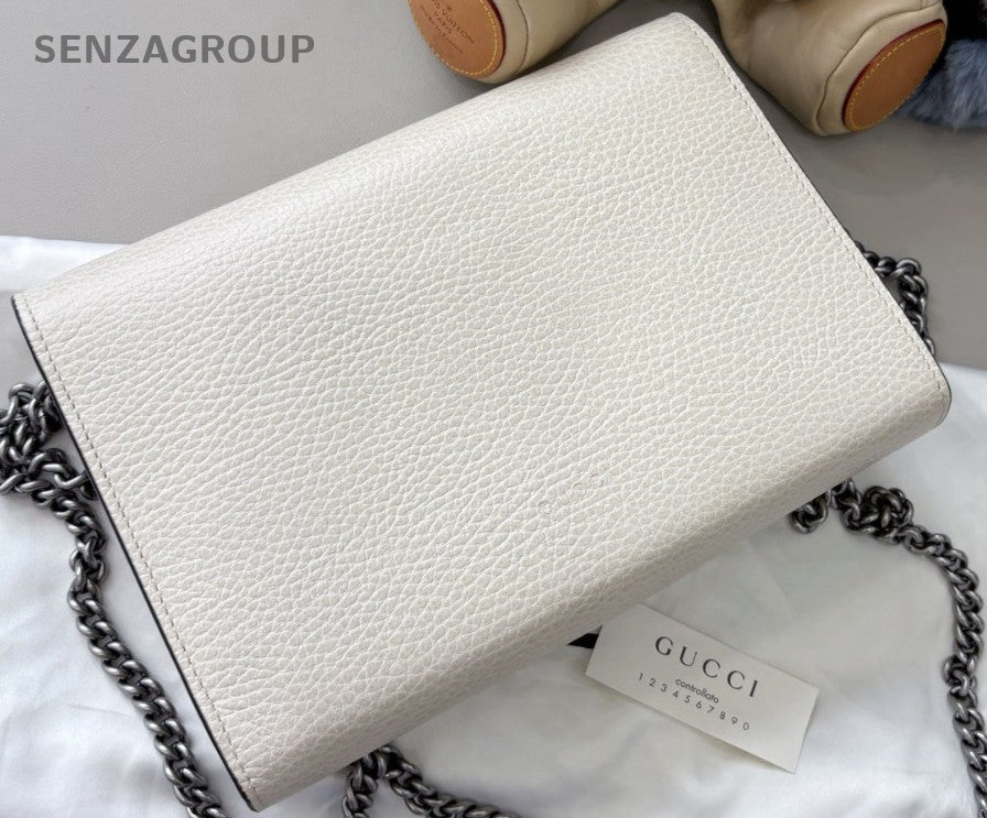 Gucci Dionysus Wallet On Chain Shoulder Crossbody Bag White Almost Brand New