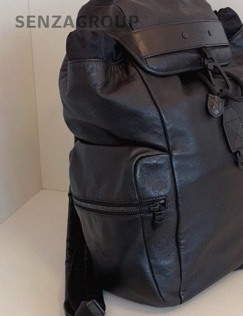 Louis Vuitton Discovery Calfskin Leather Backpack Black Unisex Adults Classic