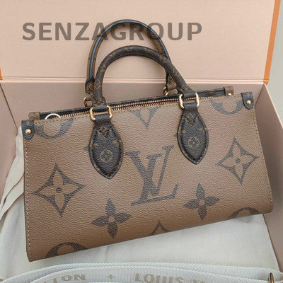 Louis Vuitton OnTheGo MM Monogram Brown Tote Bag for Women