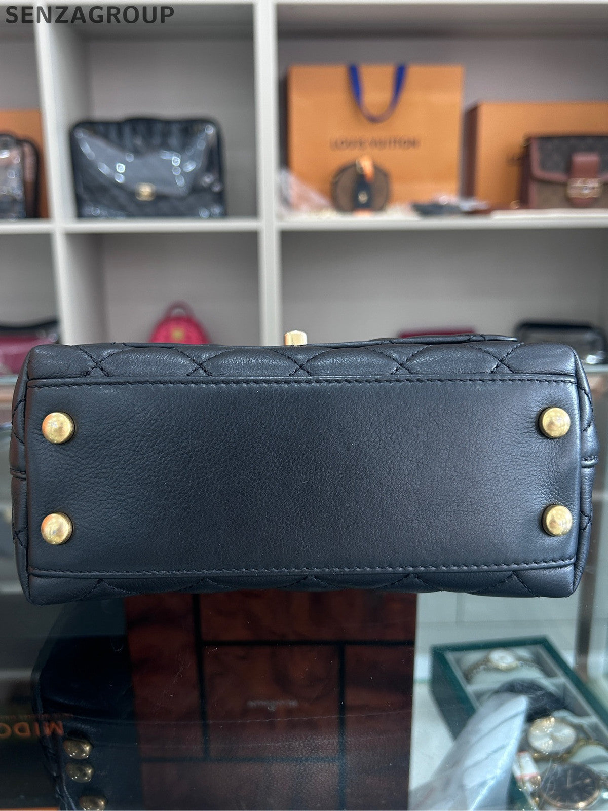 Chanel Coco Handle Small Black Gold Chain Shoulder Bag Classic