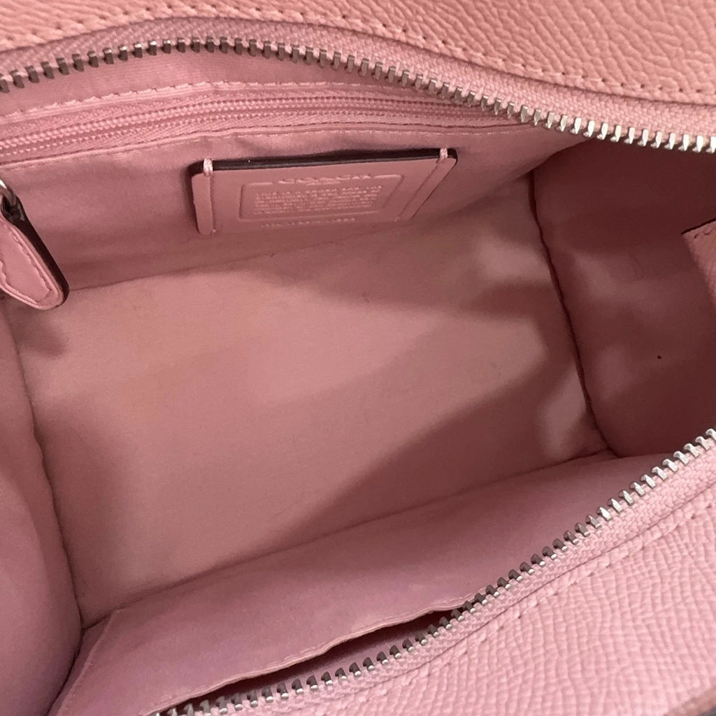 Coach Pink Grain Calfskin Shoulder Handbag Crossbody Bag For Women
