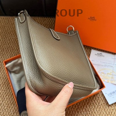 Hermès Evelyne Mini Bag Gris Etain Silver Shoulder Crossbody Classic Women