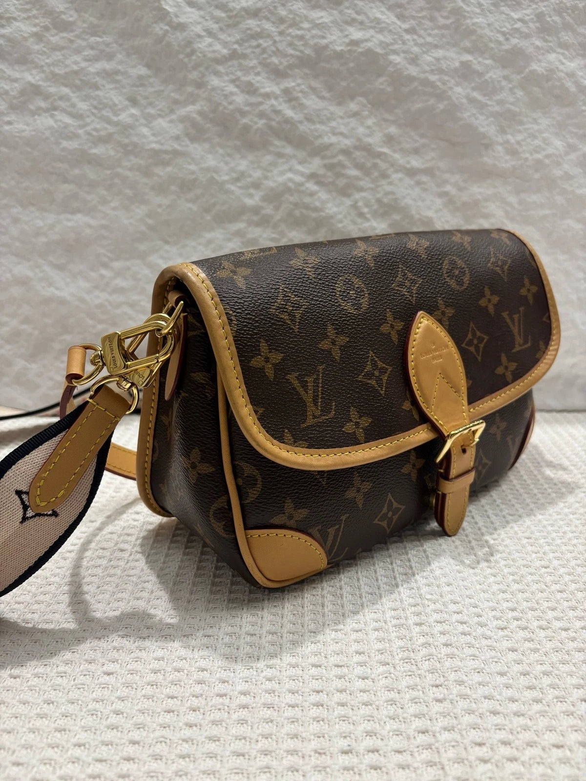 Louis Vuitton Diane Canvas Brown Shoulder Bag Excellent