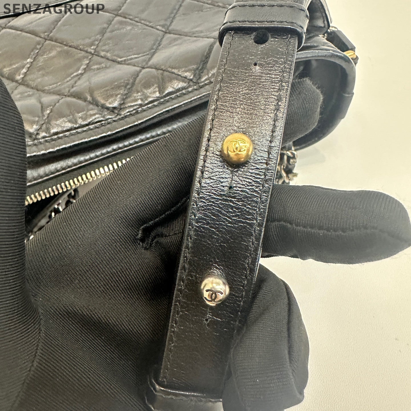 Chanel Small Black Gold Gabrielle Hobo Chain Shoulder Bag Classic Women
