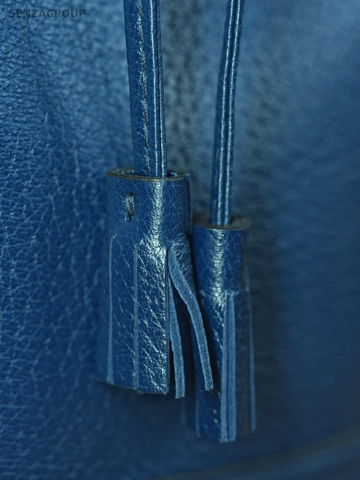 GUCCI Offidia Navy blue Leather Bucket bag Crossbody Handbag