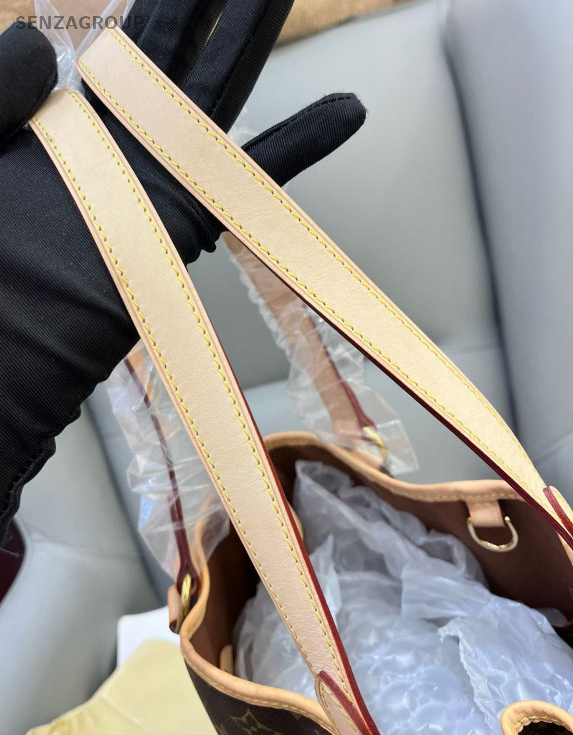 Louis Vuitton Monogram MM Shoulder Bag Brown Gold Women Classic