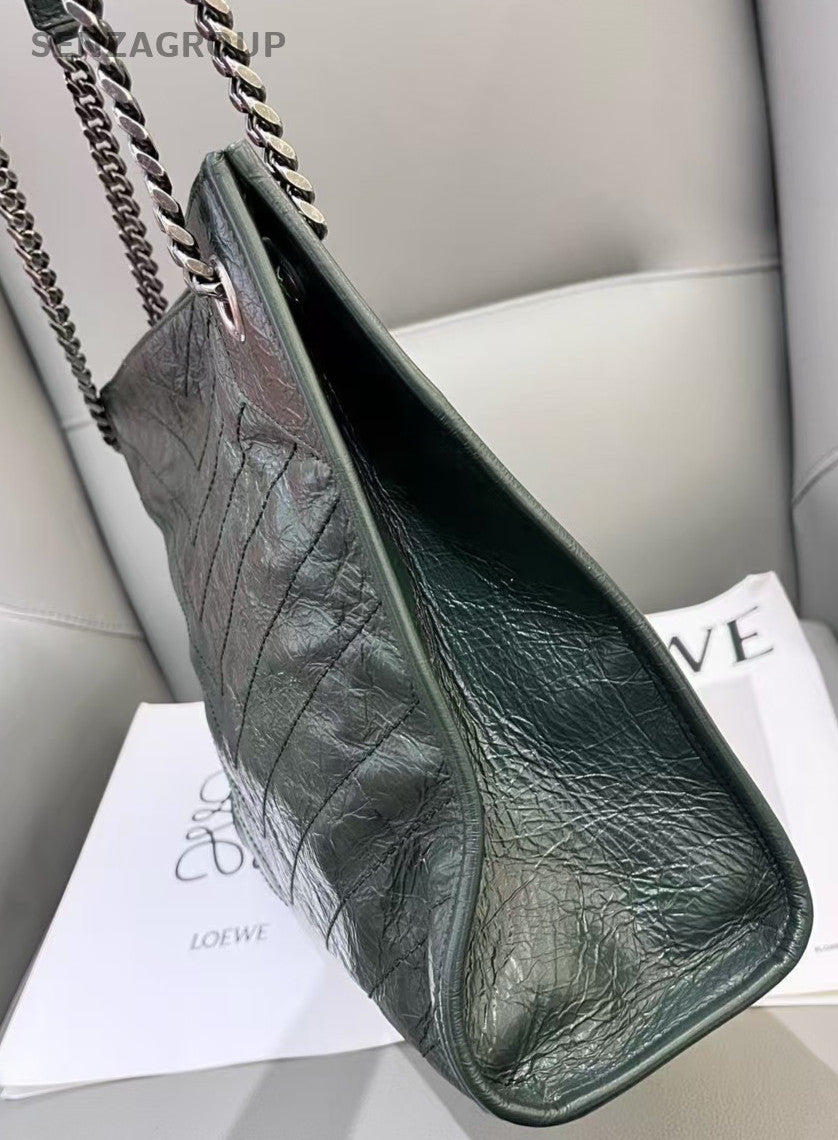 YSL Saint Laurent Niki shopping bag Oil waxed leather Chain Shoulder bag Women